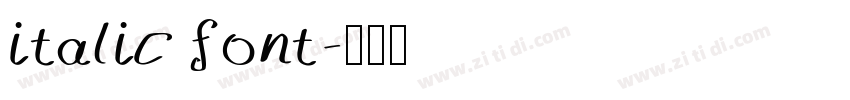 italic font字体转换